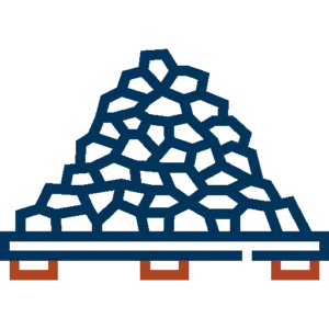 Gravel icon dark blue and red