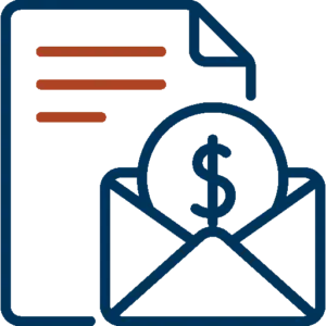 Payroll dark blue and red