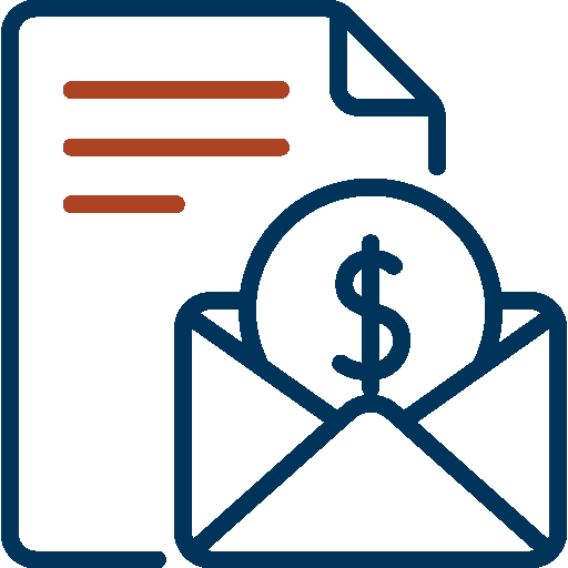 Payroll dark blue and red