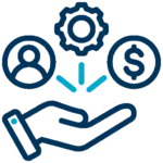 Resource allocation dark blue and teal