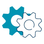 Gears v.3 blue ocean gradient icon